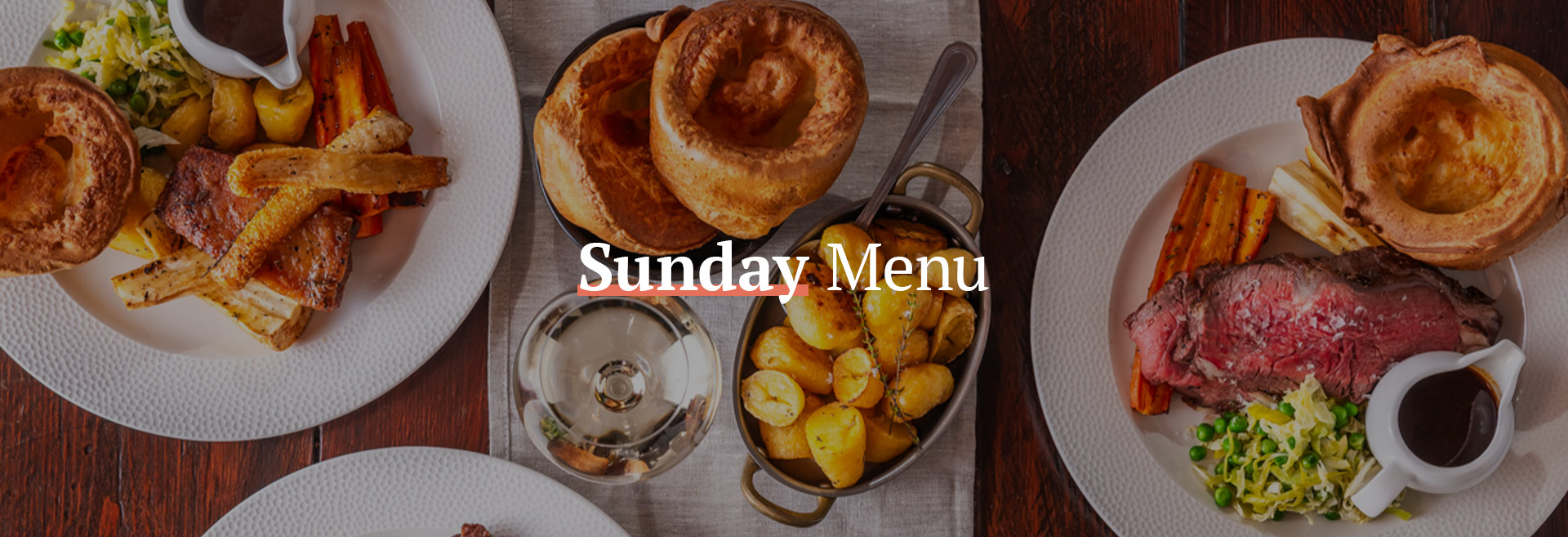 Sunday Menu at The White Horse